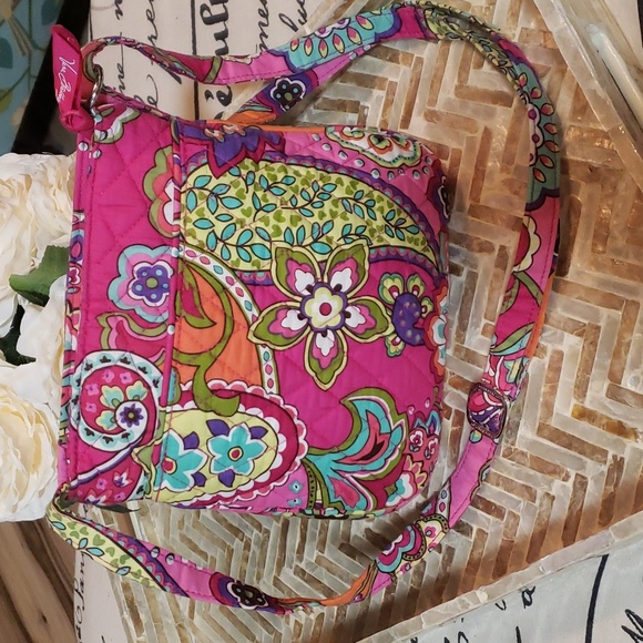 Vera Bradley Hot Pink Fushia Crossbody Set with Wallet - Picture 3 of 14